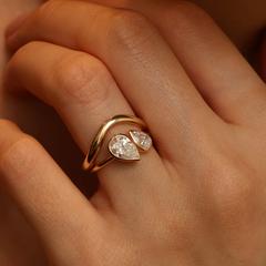 Nangi fine jewelry - white ring in gold