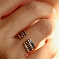 Nangi fine jewelry - white lab-grown diamond ring in white gold