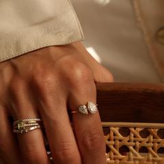 Nangi fine jewelry - white ring in gold