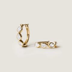 Nangi fine jewelry - white lab-grown diamond earring in gold