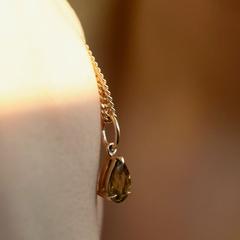 Nangi fine jewelry - brown tourmaline pendant in yellow gold