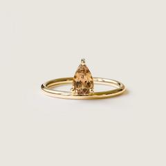 Nangi fine jewelry - brown tourmaline ring in yellow gold