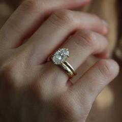 Nangi fine jewelry - white ring in gold