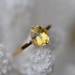 Nangi fine jewelry - yellow sapphire ring in yellow gold