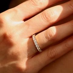 Nangi fine jewelry - white lab-grown diamond ring in gold
