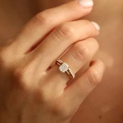 Nangi fine jewelry - white lab-grown diamond ring in gold