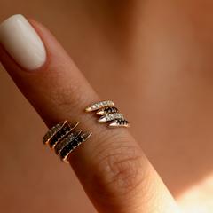 Nangi fine jewelry - white lab-grown diamond ring in white gold
