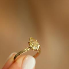 Nangi fine jewelry - lab-grown diamond ring in yellow gold