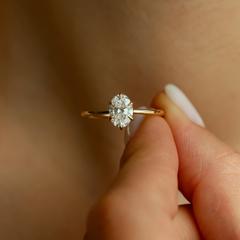 Nangi fine jewelry - white lab-grown diamond ring in gold