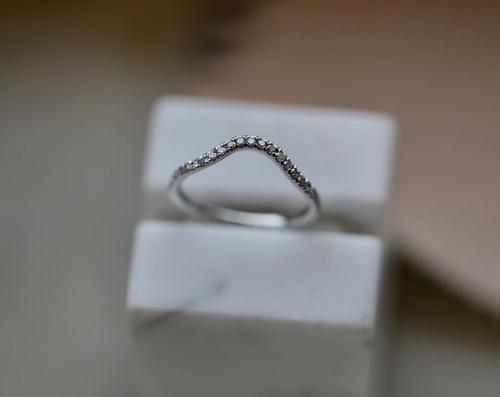 Nangi fine jewelry - white lab-grown diamond ring in white gold