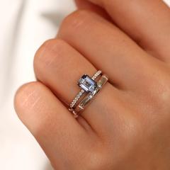 Nangi fine jewelry - purple sapphire ring in white gold
