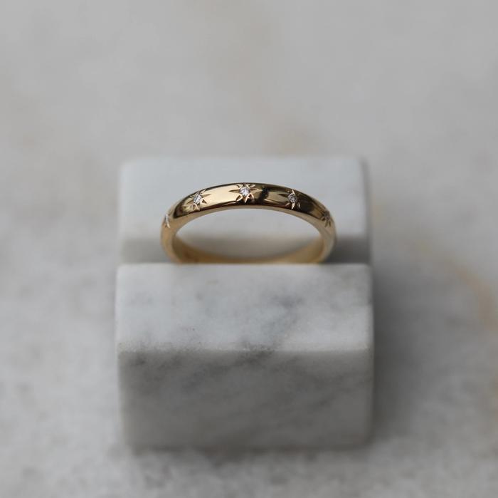 Nangi fine jewelry - lab-grown diamond ring in yellow gold