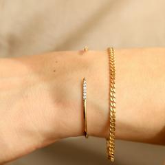 Nangi fine jewelry - white lab-grown diamond bracelet in gold