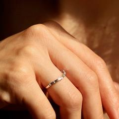 Nangi fine jewelry - white lab-grown diamond ring in gold