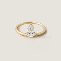 Nangi fine jewelry - white lab-grown diamond ring in gold