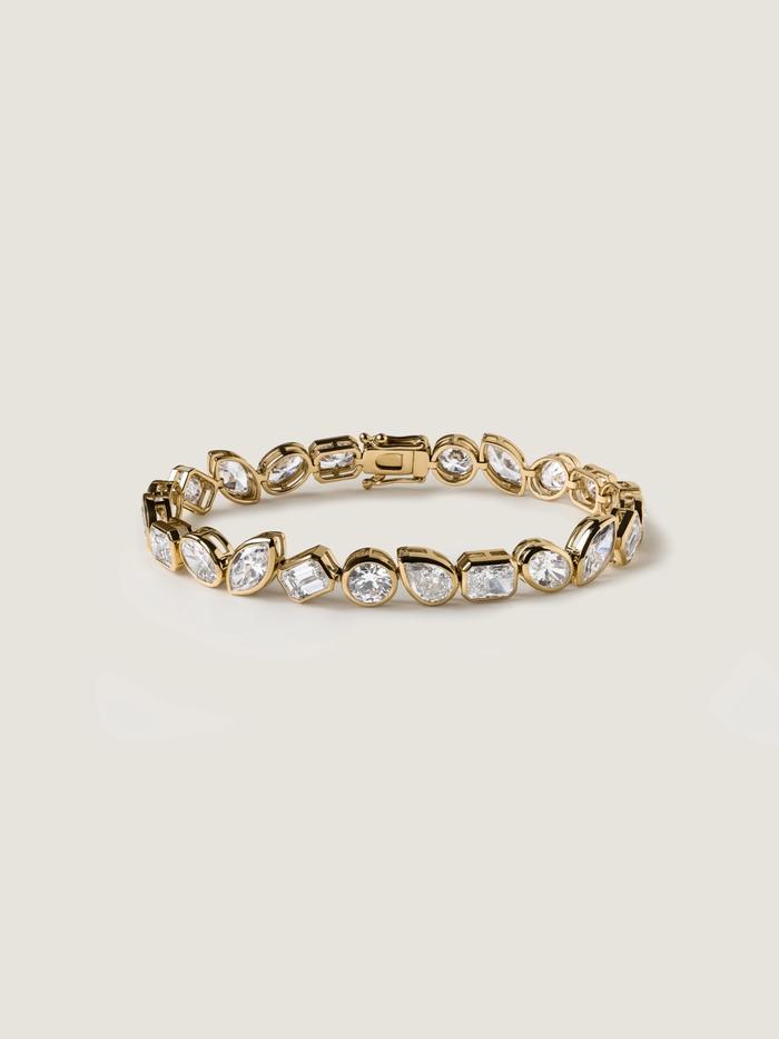 Nangi fine jewelry - white lab-grown diamond bracelet in gold
