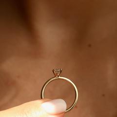 Nangi fine jewelry - white lab-grown diamond ring in gold