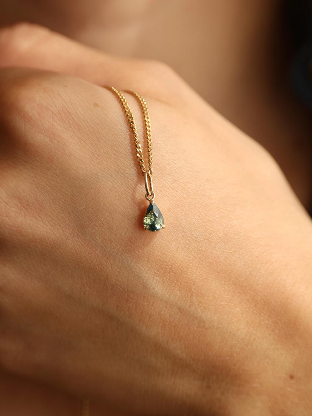 Green Drop Peacock Pendant
