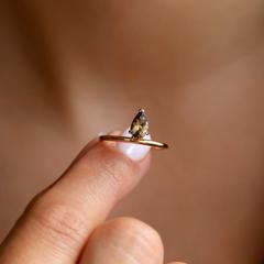 Nangi fine jewelry - champagne tourmaline ring in yellow gold