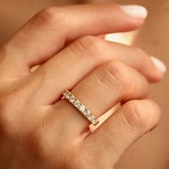 Nangi fine jewelry - white lab-grown diamond ring in gold