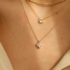 Nangi fine jewelry - white lab-grown diamond necklace in gold