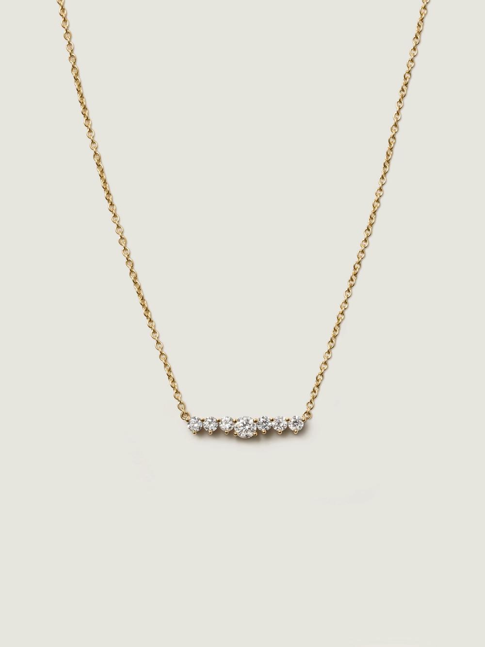 Swan Diamond Line Necklace