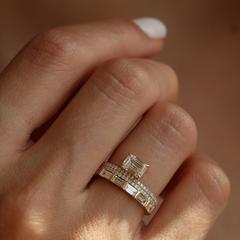 Nangi fine jewelry - white lab-grown diamond ring in gold