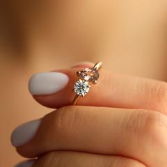 Nangi fine jewelry - brown ring in yellow gold
