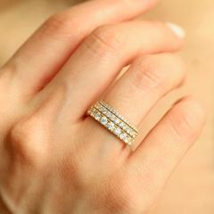 Nangi fine jewelry - white lab-grown diamond ring in gold