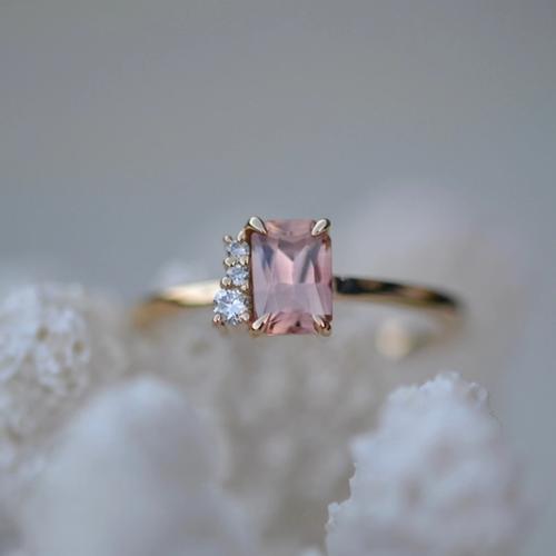 Nangi fine jewelry - champagne zirkon ring in yellow gold
