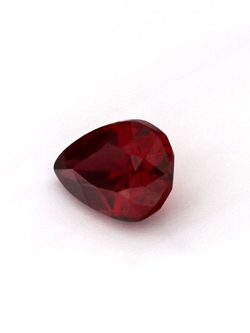 0.45 ct Deep Red, Pear Ruby 