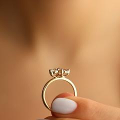 Nangi fine jewelry - brown ring in yellow gold