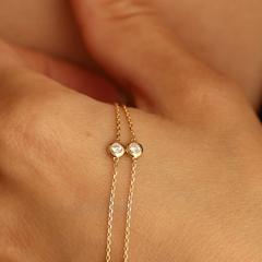 Nangi fine jewelry - white necklace in yellow gold