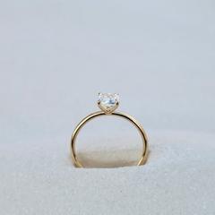 Nangi fine jewelry - white lab-grown diamond ring in gold