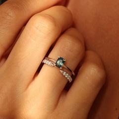 Nangi fine jewelry - white lab-grown diamond ring in gold
