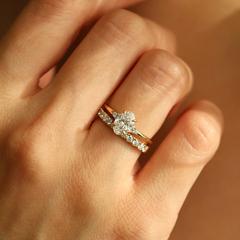 Nangi fine jewelry - lab grown diamond ring in gold