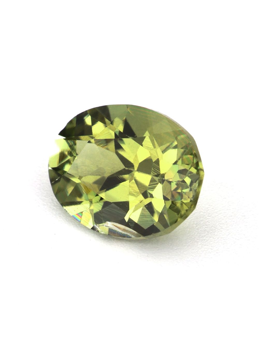 0.64 ct Lemongrass, Oval Cut Tourmaline