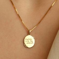 Nangi fine jewelry - white lab-grown diamond pendant in gold