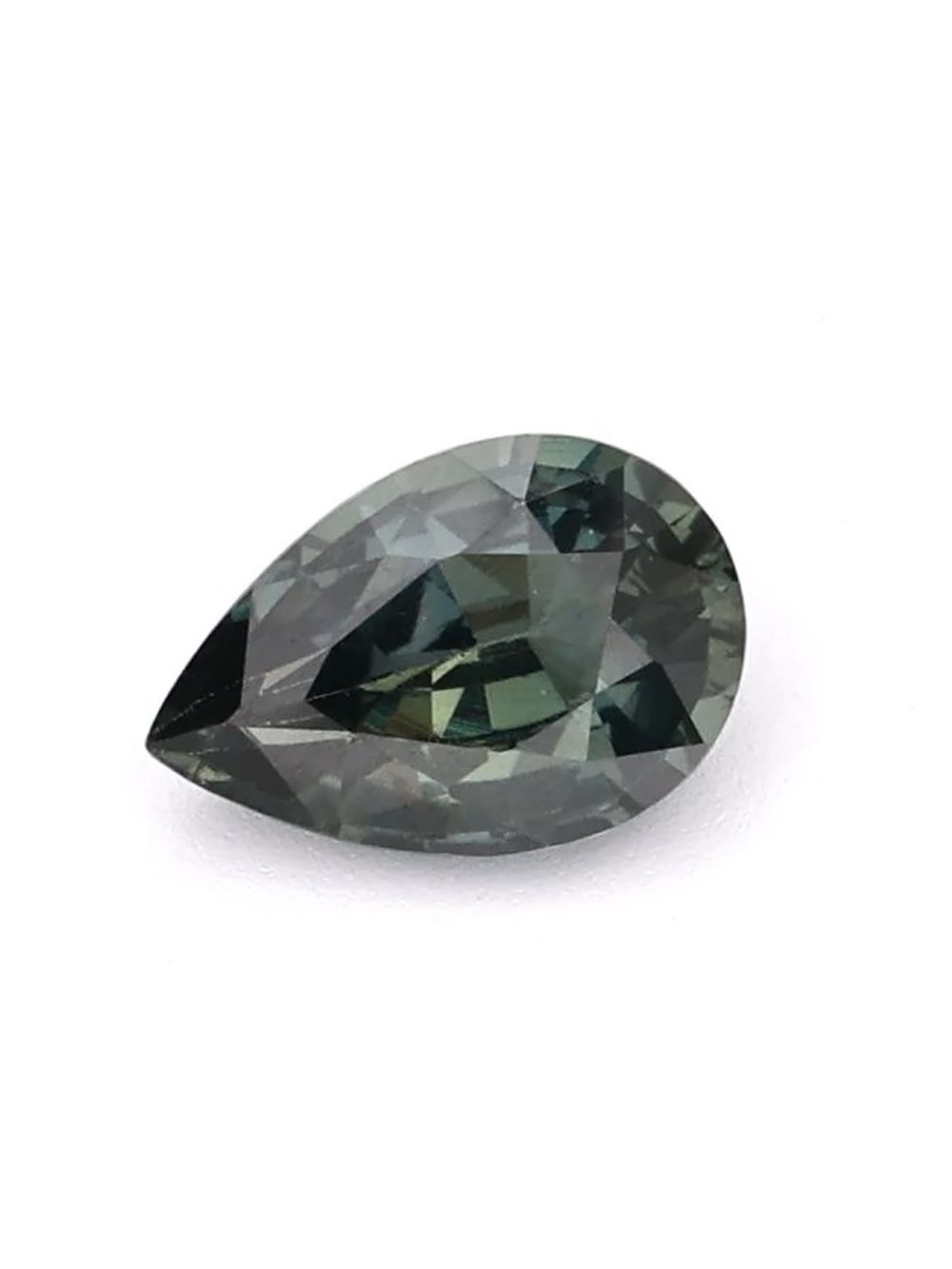 1.01 ct Deep Green, Pear Cut Sapphire