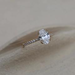 Nangi fine jewelry - white lab-grown diamond ring in gold