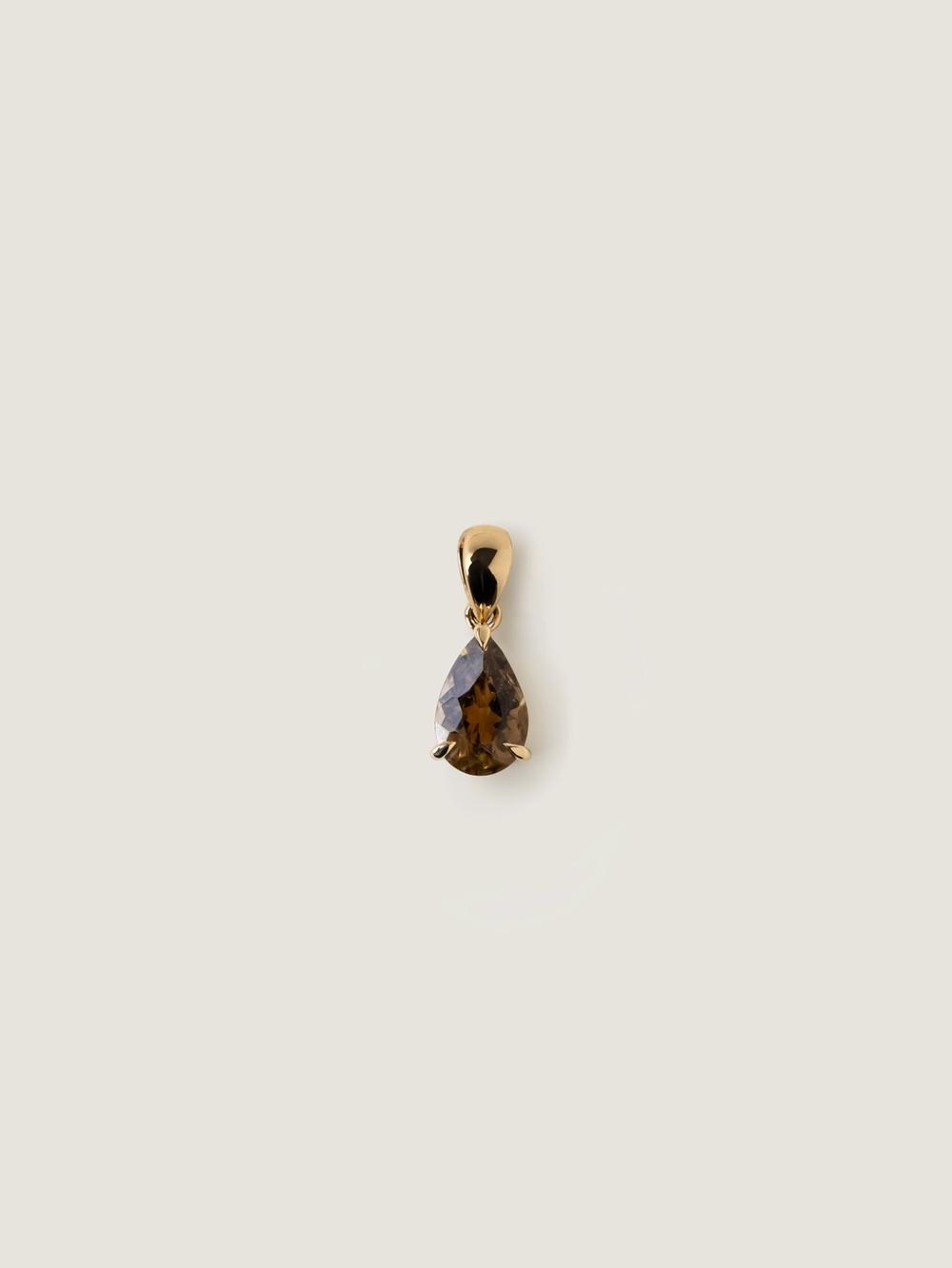  Cognac Drop Tourmaline Pendant