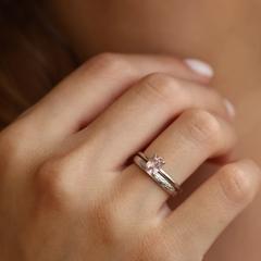 Nangi fine jewelry - pink tourmaline ring in white gold