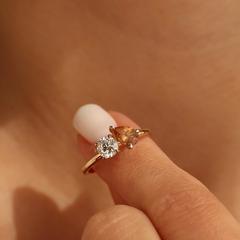 Nangi fine jewelry - orange tourmaline ring in yellow gold
