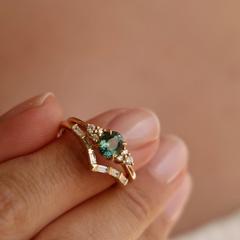 Nangi fine jewelry - white lab-grown diamond ring in gold