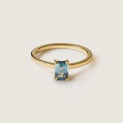 Nangi fine jewelry - blue sapphire ring in yellow gold