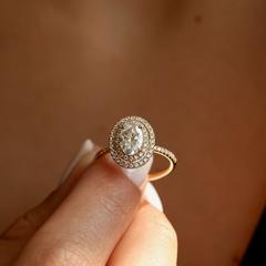 Nangi fine jewelry - white lab-grown diamond ring in gold