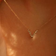 Nangi fine jewelry - white necklace in yellow gold