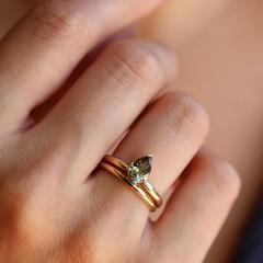 Nangi fine jewelry - brown tourmaline ring in yellow gold