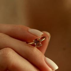 Nangi fine jewelry - pink tourmaline ring in yellow gold