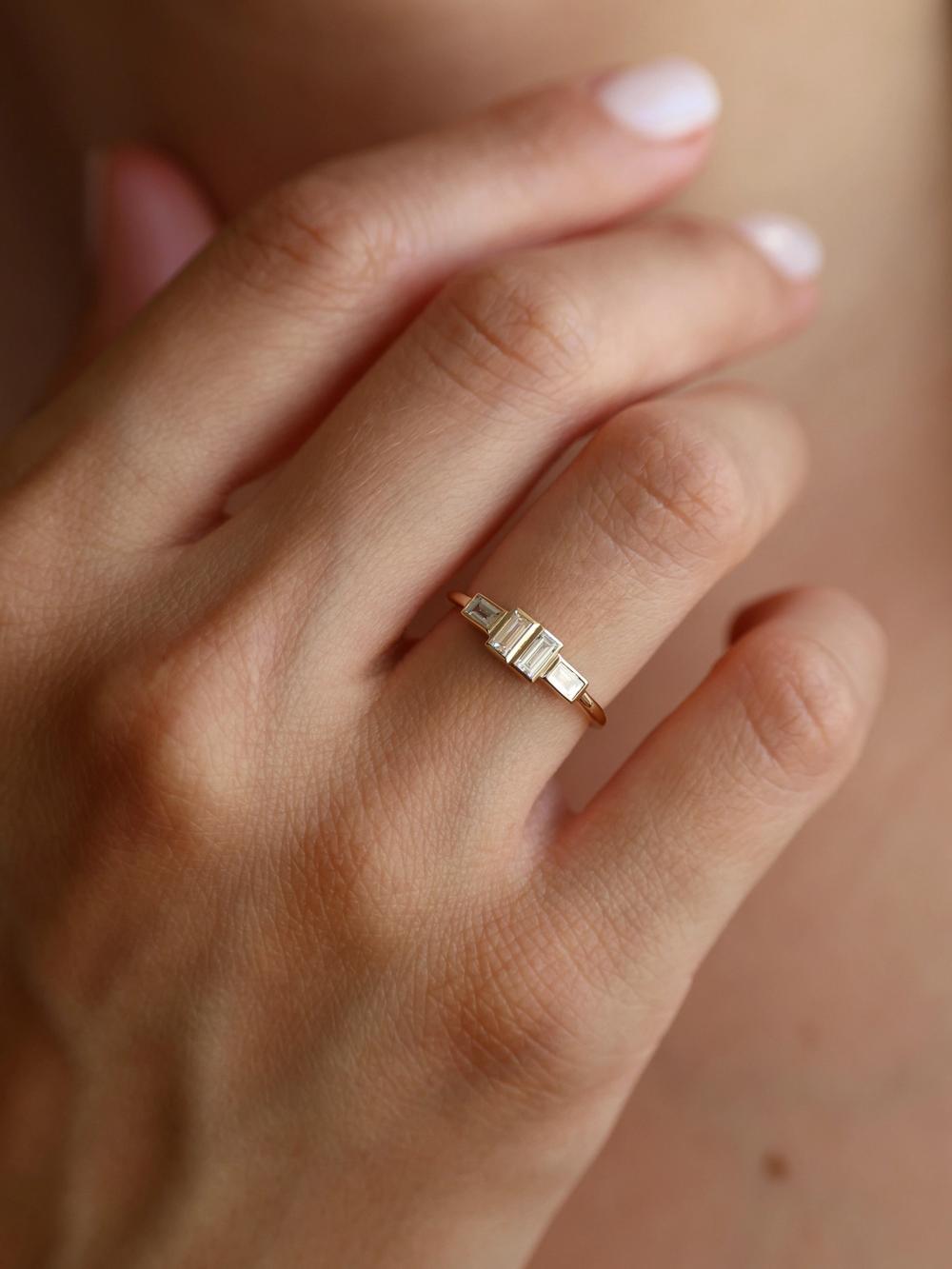 Deco Baguette Diamond Ring